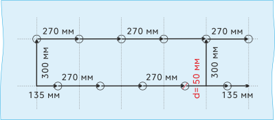 Пленка СВЕТЛИЦА™ ГРУНТ 60 мкм полотно 1,3 м 400 пог. м (520 м2) черно-белая (рулон) с перфорацией 250х300 мм