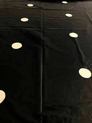 Пленка СВЕТЛИЦА™ ГРУНТ 60 мкм полотно 1,3 м 400 пог. м (520 м2) черно-белая (рулон) с перфорацией 250х300 мм